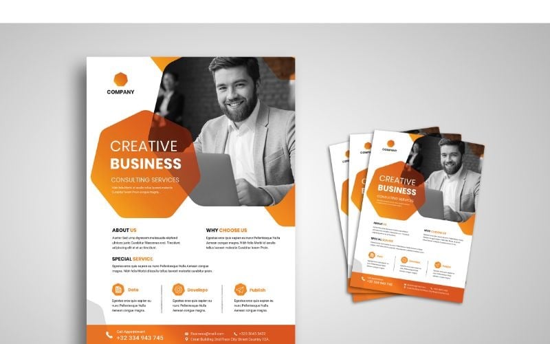 Flyer Consulting Services 2 - Vállalati-azonosság sablon