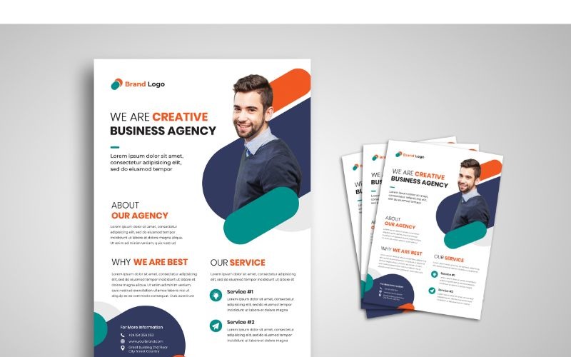 Download Фирменный стиль "Flyer  Creative Agency 4 - Corporate Identity Template" / Flyer  Creative Agency 4 - Corporate Identity Template - Фирменный стиль на тему графика flyer,flyer design,flyer psd template,photoshops,template,background