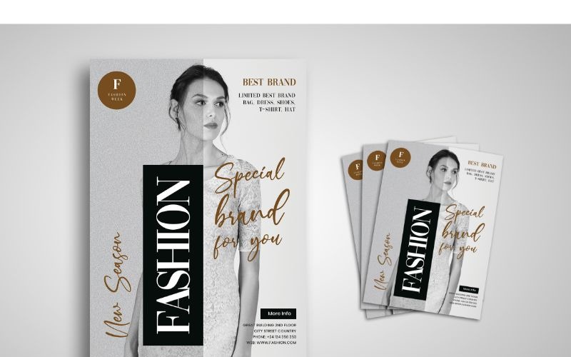 Download Фирменный стиль "Flyer  Fashion New Season - Corporate Identity Template" / Flyer  Fashion New Season - Corporate Identity Template - Фирменный стиль на тему графика flyer,flyer design,flyer psd template,photoshops,template,background