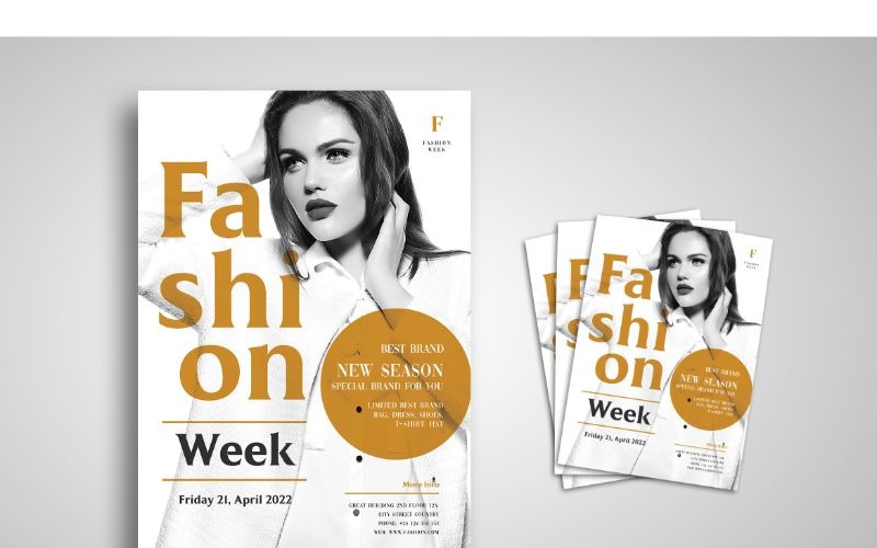 Download Фирменный стиль "Flyer  Fashion Week - Corporate Identity Template" / Flyer  Fashion Week - Corporate Identity Template - Фирменный стиль на тему графика flyer,flyer design,flyer psd template,photoshops,template,background