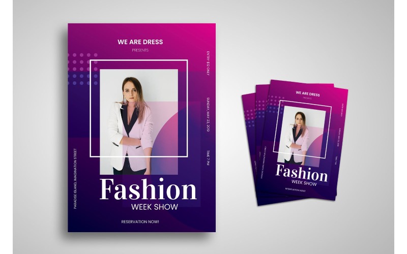 Download Фирменный стиль "Flyer Fashion Week Show - Corporate Identity Template" / Flyer Fashion Week Show - Corporate Identity Template - Фирменный стиль на тему графика beauty,branding,brochure,business,collection,corporate,creative,event,fashion,flyer,flyer design,frame,leaflet,party,photography,print,shirt,template