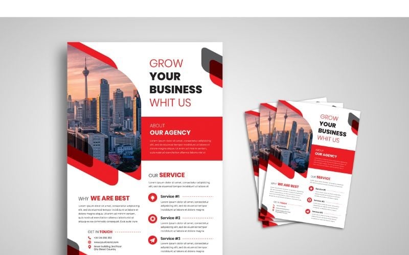 Download Фирменный стиль "Flyer  Grow Up Business - Corporate Identity Template" / Flyer  Grow Up Business - Corporate Identity Template - Фирменный стиль на тему графика flyer,flyer design,flyer psd template,photoshops,template,background