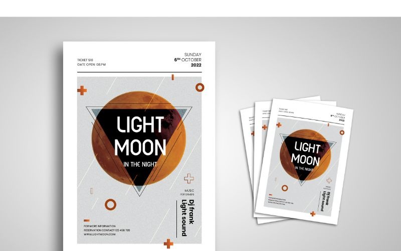 Flyer  Light Moon Music - Corporate Identity Template