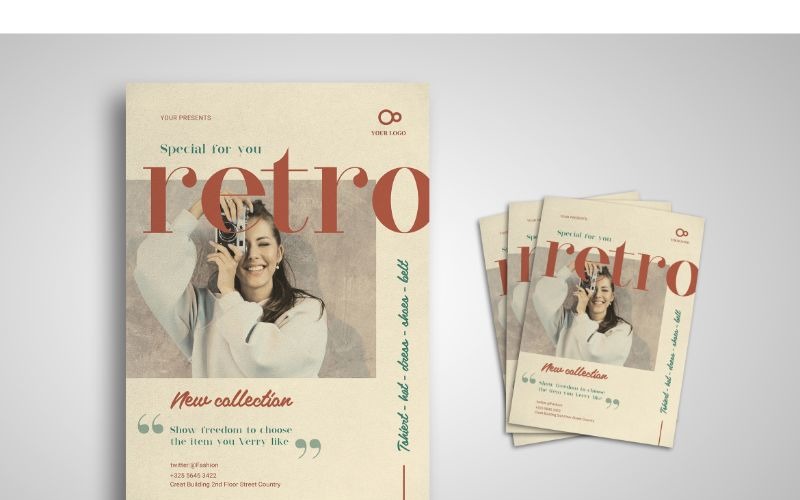Download Фирменный стиль "Flyer  Retro - Corporate Identity Template" / Flyer  Retro - Corporate Identity Template - Фирменный стиль на тему графика flyer,flyer design,flyer psd template,photoshops,template,background