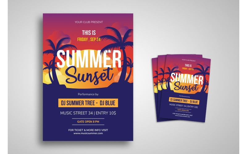 Download Фирменный стиль "Flyer  Summer Festival - Corporate Identity Template" / Flyer  Summer Festival - Corporate Identity Template - Фирменный стиль на тему графика background,celebration,club,concert,cover,dance,disco,dj,entertainment,event,fashion,festival,flyer,flyer design,flyer psd template,holiday,invitation,music,musical,night