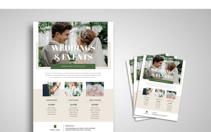 Download Фирменный стиль "Flyer  Wedding Services - Corporate Identity Template" / Flyer  Wedding Services - Corporate Identity Template - Фирменный стиль на тему графика flyer,flyer design,flyer psd template,photoshops,template,background