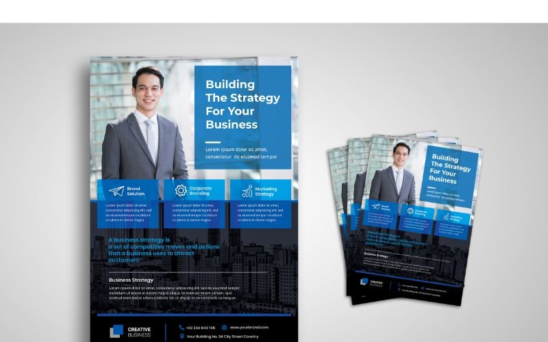 Download Фирменный стиль "Flyer  Business Strategy 2 - Corporate Identity Template" / Flyer  Business Strategy 2 - Corporate Identity Template - Фирменный стиль на тему графика flyer,flyer design,flyer psd template,photoshops,template,background