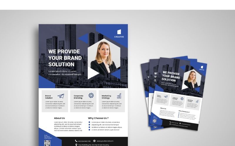Download Фирменный стиль "Flyer  Creative Agency 6 - Corporate Identity Template" / Flyer  Creative Agency 6 - Corporate Identity Template - Фирменный стиль на тему графика flyer,flyer design,flyer psd template,photoshops,template,background