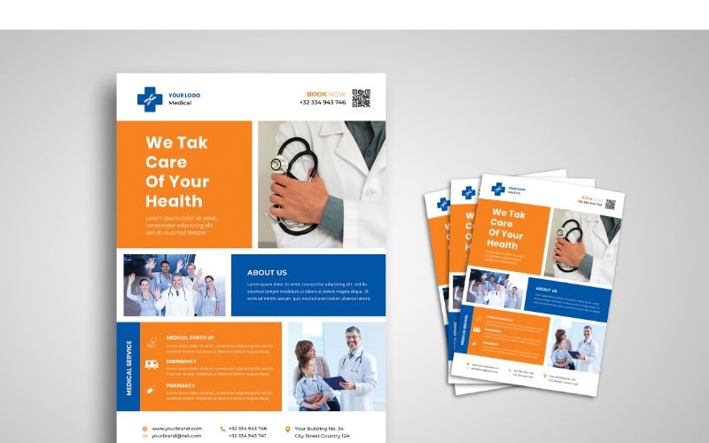 Flyer Health Care 3-企业形象模板