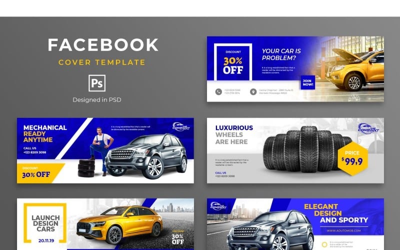 Facebook Sosyal Medya için Mekanik Şablon
