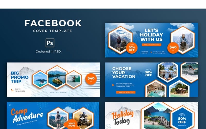 Download Шаблон для соцсетей "Facebook Template Big Promo Trip for Social Media" / Facebook Template Big Promo Trip for Social Media - Шаблон для соцсетей на тему графика adobe photoshop,brand,business,cover,facebook,information,product,profile,promotions,services,share,social media,template,trending,website