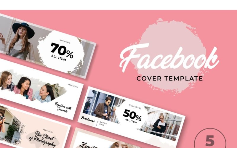 Download Шаблон для соцсетей "Facebook Template Fashion for Social Media" / Facebook Template Fashion for Social Media - Шаблон для соцсетей на тему графика adobe photoshop,brand,business,cover,facebook,information,product,profile,promotions,services,share,social media,template,trending,website