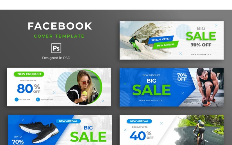 Download Шаблон для соцсетей "Facebook Template Sport Product for Social Media" / Facebook Template Sport Product for Social Media - Шаблон для соцсетей на тему графика adobe photoshop,brand,business,cover,facebook,information,product,profile,promotions,services,share,social media,template,trending,website