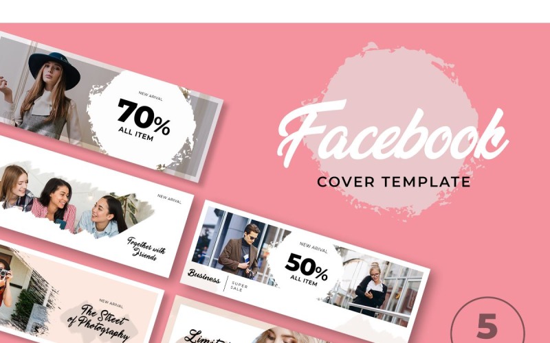Moda na szablon Facebooka dla mediów społecznościowych