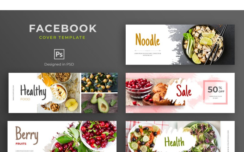 Download Шаблон для соцсетей "Facebook Template Food Adventure for Social Media" / Facebook Template Food Adventure for Social Media - Шаблон для соцсетей на тему графика adobe photoshop,brand,business,cover,facebook,information,product,profile,promotions,services,share,social media,template,trending,website