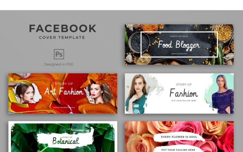 Facebook Template Food Blogger For Social Media