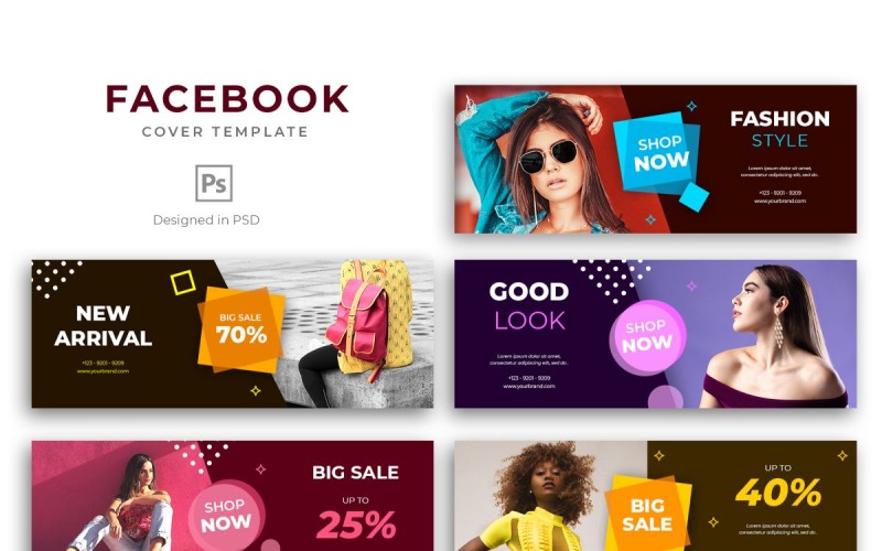 Download Шаблон для соцсетей "Facebook Template New Arrival Sale for Social Media" / Facebook Template New Arrival Sale for Social Media - Шаблон для соцсетей на тему графика adobe photoshop,brand,business,cover,facebook,information,product,profile,promotions,services,share,social media,template,trending,website