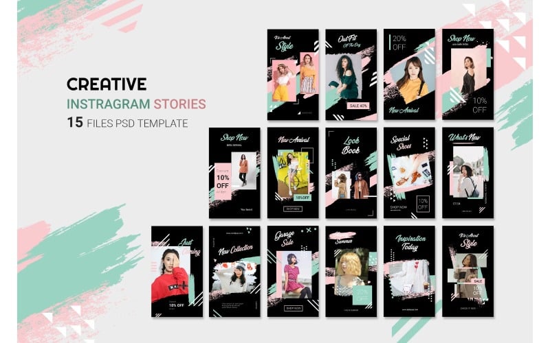 Download Шаблон для соцсетей "Facebook Template New Fashion for Social Media" / Facebook Template New Fashion for Social Media - Шаблон для соцсетей на тему графика adobe photoshop,brand,casual,instagram,lifestyle,online,platform,posts,potraits,shop,social media,stories,template,trendy