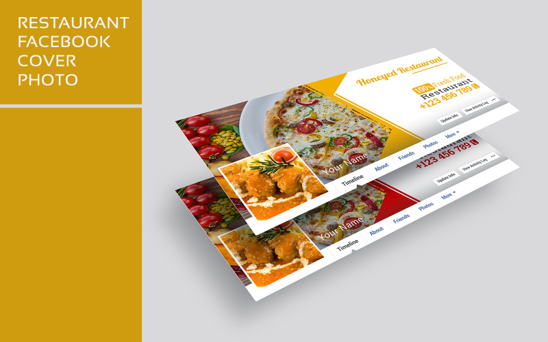 Gratis restaurant Facebook-omslagfoto sociale mediasjabloon