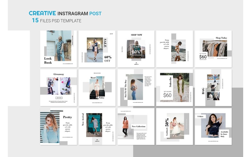 Instagram шаблон модної фієсти для соціальних медіа