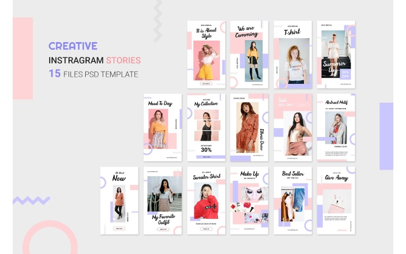 Download Шаблон для соцсетей "Instagram Template New Arival fashion for Social Media" / Instagram Template New Arival fashion for Social Media - Шаблон для соцсетей на тему графика adobe photoshop,brand,casual,instagram,lifestyle,online,platform,posts,potraits,shop,social media,stories,template,trendy