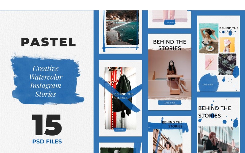 Download Шаблон для соцсетей "Instagram Template Pastel for Social Media" / Instagram Template Pastel for Social Media - Шаблон для соцсетей на тему графика adobe photoshop,brand,casual,instagram,lifestyle,online,platform,posts,potraits,shop,social media,stories,template,trendy