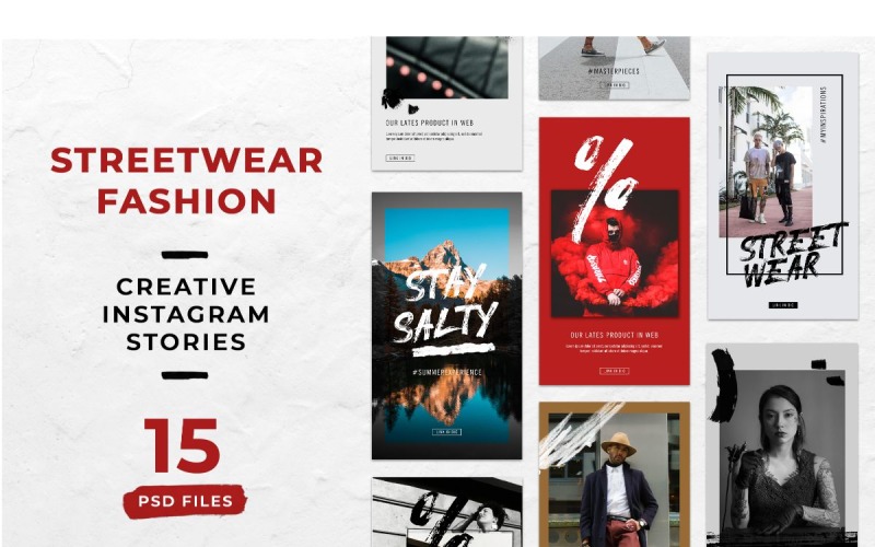 Download Шаблон для соцсетей "Instagram Template Street Wear for Social Media" / Instagram Template Street Wear for Social Media - Шаблон для соцсетей на тему графика adobe photoshop,brand,casual,instagram,lifestyle,online,platform,posts,potraits,shop,social media,stories,template,trendy