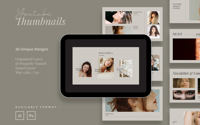 Download Шаблон для соцсетей "Minimalist Beauty Youtube Thumbnail Social Media Template" / Minimalist Beauty Youtube Thumbnail Social Media Template - Шаблон для соцсетей на тему графика minimalist thumbnail,beauty youtube thumbnail,youtube thumbnail,unique thumbnail,beauty thumbnail,youtube channel thumbnail,stunning thumbnail,blogger channel,youtube channel,video thumbnail,