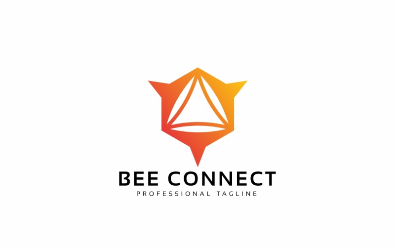 Download Шаблон логотипа "Bee Connect Logo Template" / Bee Connect Logo Template - Шаблон логотипа на тему графика apiary,art,bee,comb,connect,cube,design,hexagon,honey,honeycomb,idea,mobile,orange,phone,pixel,point,rhombus,seo,social media,soft