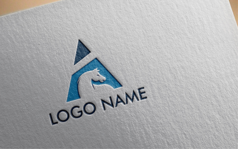 Brief een paard Logo sjabloon