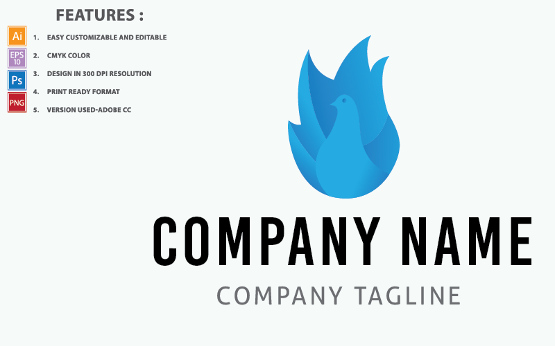 Download Шаблон логотипа "Cute Blue Dove Vector Design Logo Template" / Cute Blue Dove Vector Design Logo Template - Шаблон логотипа на тему графика bird,animal,wings,illustration,silhouette,flying,vector,logo,design,icon,symbol,abstract,element,concept,template,dove,wing,creative,pigeon,graphic