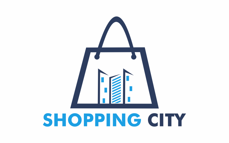 modelo de logotipo de cidade de compras grátis