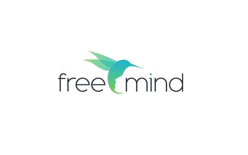 Download Шаблон логотипа "FreeMind Logo Template" / FreeMind Logo Template - Шаблон логотипа на тему графика business,doctor,green,head,head bird,health,hospital,human,mental,mentality,nature,psychology,service,therapy,bird,bird head,hummingbird