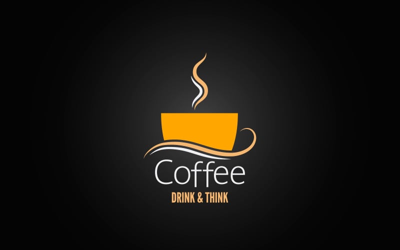 Menu de concept d'étiquette de tasse de café. Modèle de logo