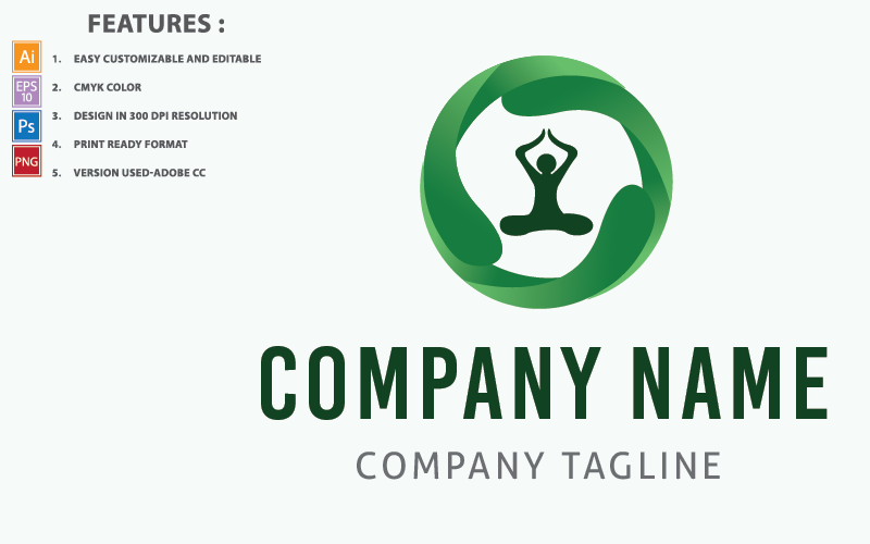 Download Шаблон логотипа "Abstract Yoga Icon Vector Design Logo Template" / Abstract Yoga Icon Vector Design Logo Template - Шаблон логотипа на тему графика yoga,lotus,spa,zen,logo,icon,spiritual,meditation,health,wellness,nature,flower,relax,body,exercise,people,abstract,template,healthy,floral