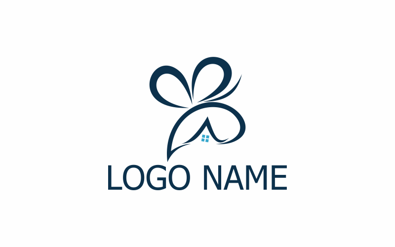 Butterfly House abstrac Logo Template