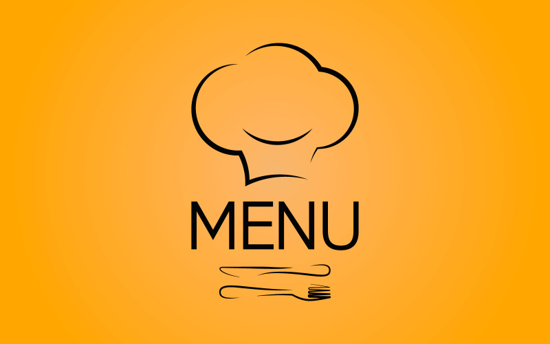 Conception de chef de menu. Modèle de logo