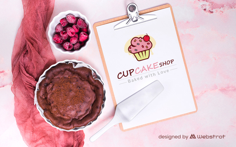 Download Шаблон логотипа "Cupcake Logo template" / Cupcake Logo template - Шаблон логотипа на тему графика ai,cafe,cake,candy,capcake,cmyk,confectionery,cup,eps,food,illustrator,logo,market,pink,logotemplate,vector,bakery,chocolate,colorful,dessert