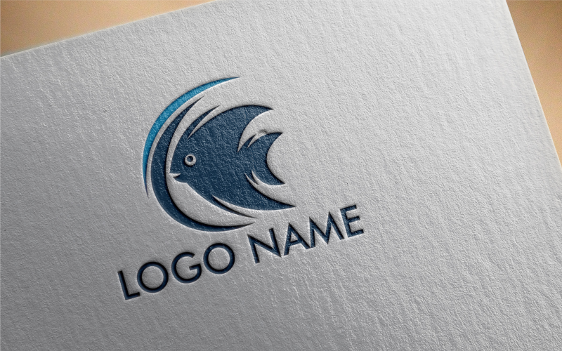 Balık hattı abstrac Logo şablonu