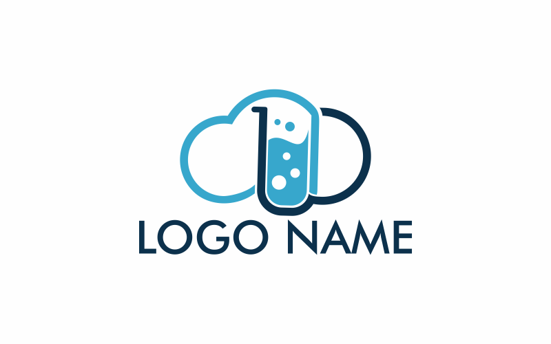 Download Шаблон логотипа "Lab Cloud Logo Template" / Lab Cloud Logo Template - Шаблон логотипа на тему графика ab,cloud,technology,business,computer,data,internet,communication,research,vector,storage,web,laboratory,datacenter,connection,people,tech,networking,icon,male