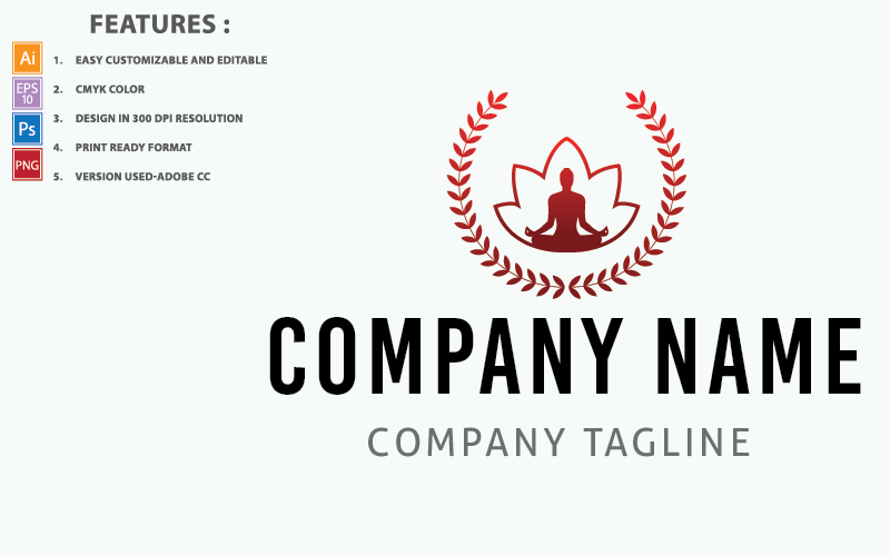 Download Шаблон логотипа "Luxury Yoga Vector Design Logo Template" / Luxury Yoga Vector Design Logo Template - Шаблон логотипа на тему графика yoga,lotus,spa,zen,logo,icon,spiritual,meditation,health,wellness,nature,flower,relax,body,exercise,people,abstract,template,healthy,floral