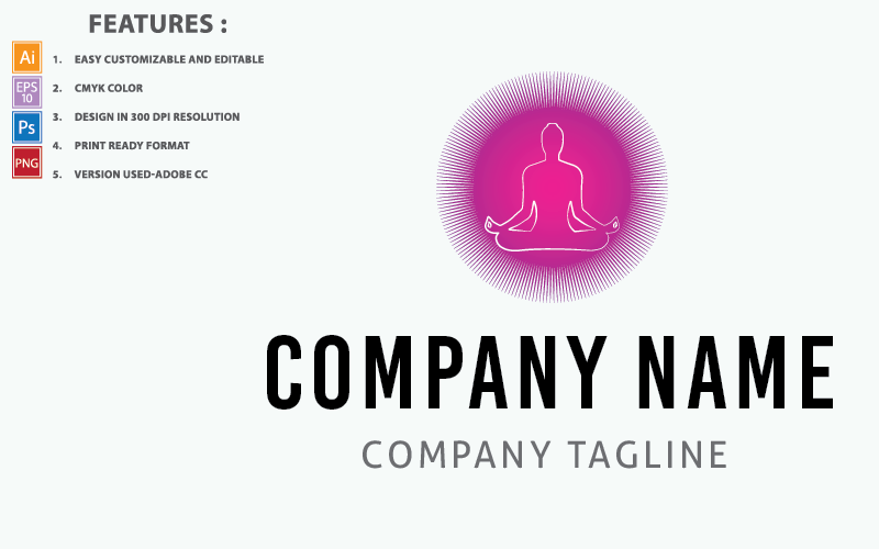 Download Шаблон логотипа "Meditation Yoga Vector Design Logo Template" / Meditation Yoga Vector Design Logo Template - Шаблон логотипа на тему графика yoga,lotus,spa,zen,logo,icon,spiritual,meditation,health,wellness,nature,flower,relax,body,exercise,people,abstract,template,healthy,floral
