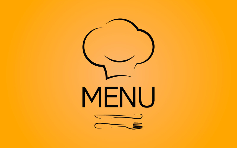 Menu Chef Design. Modelo de logotipo