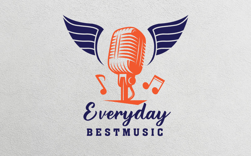 Modèle de conception de logo de musique