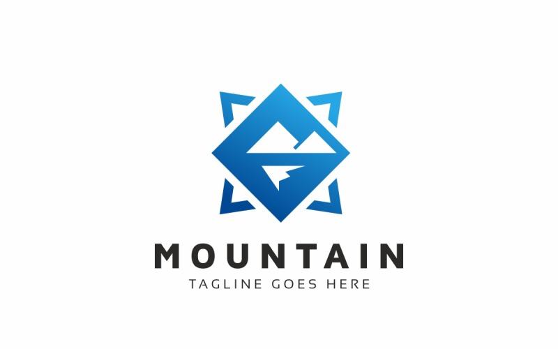 Download Шаблон логотипа "Mountain Logo Template" / Mountain Logo Template - Шаблон логотипа на тему графика accounting,adventure,camp,economy,extreme,finance,hiking,market,mountain,nature,outbound,outdoor,rock