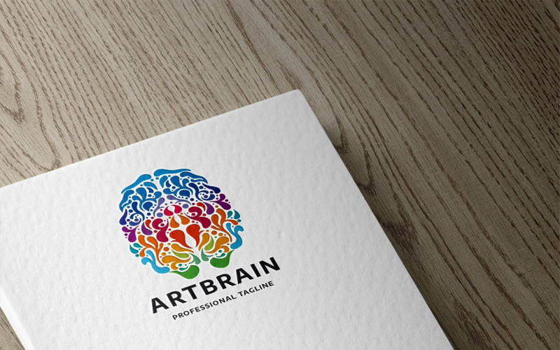 Шаблон логотипа Art Brain