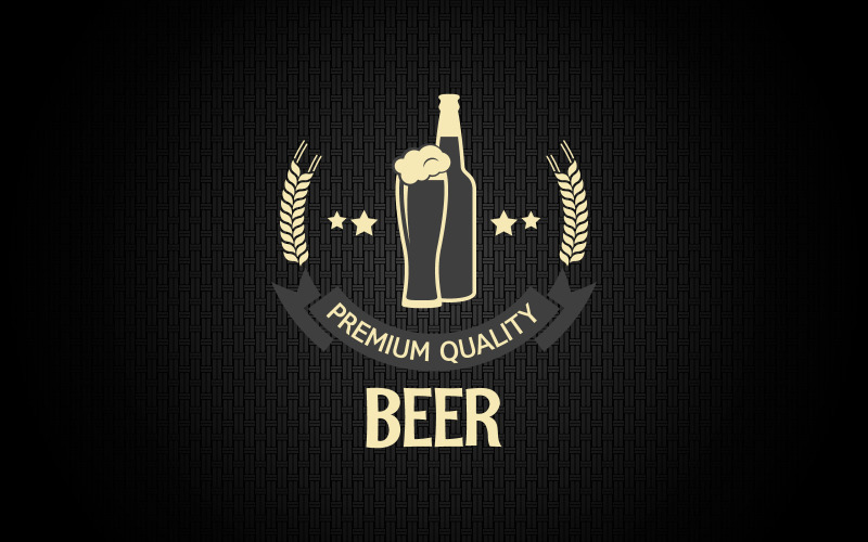 Download Шаблон логотипа "Beer Glass Bottle Barley Design. Logo Template" / Beer Glass Bottle Barley Design. Logo Template - Шаблон логотипа на тему графика beer,black,bottle,brewery,business,glass,lager,logo,restaurant,retro,barrel,classic,collection,premium,pub,quality,menu,bar,alcohol,drink