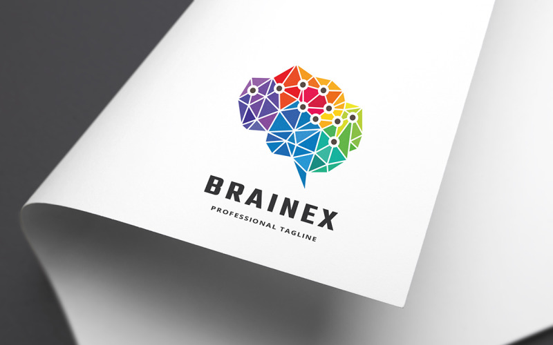 Beyin Piksel Logo Şablonu