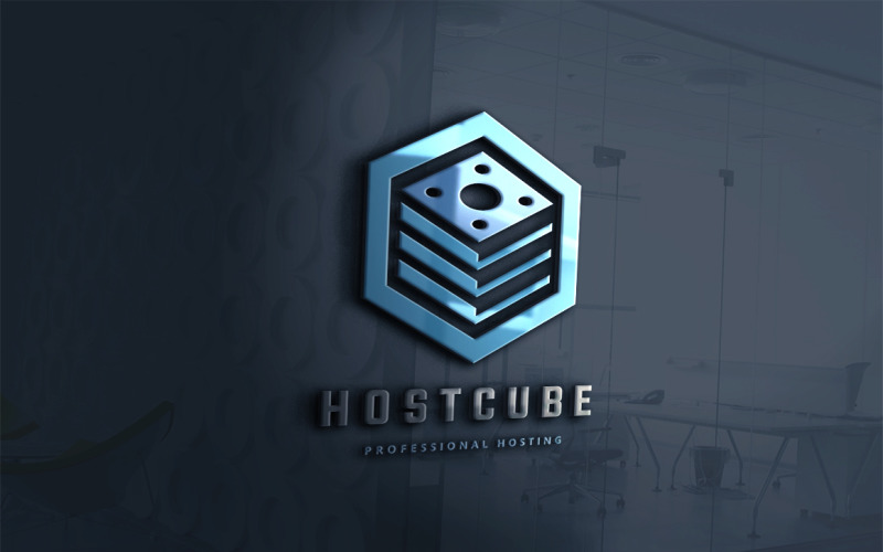 Host Cube Logo sjabloon