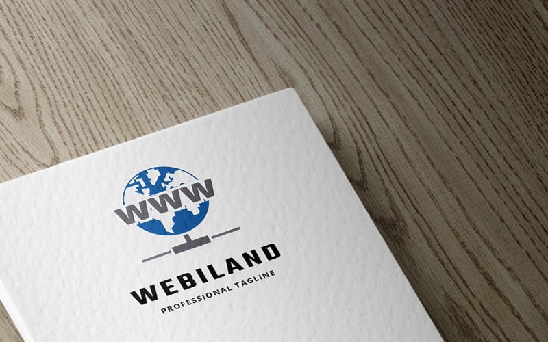 Plantilla de logotipo de letra W de Webiland